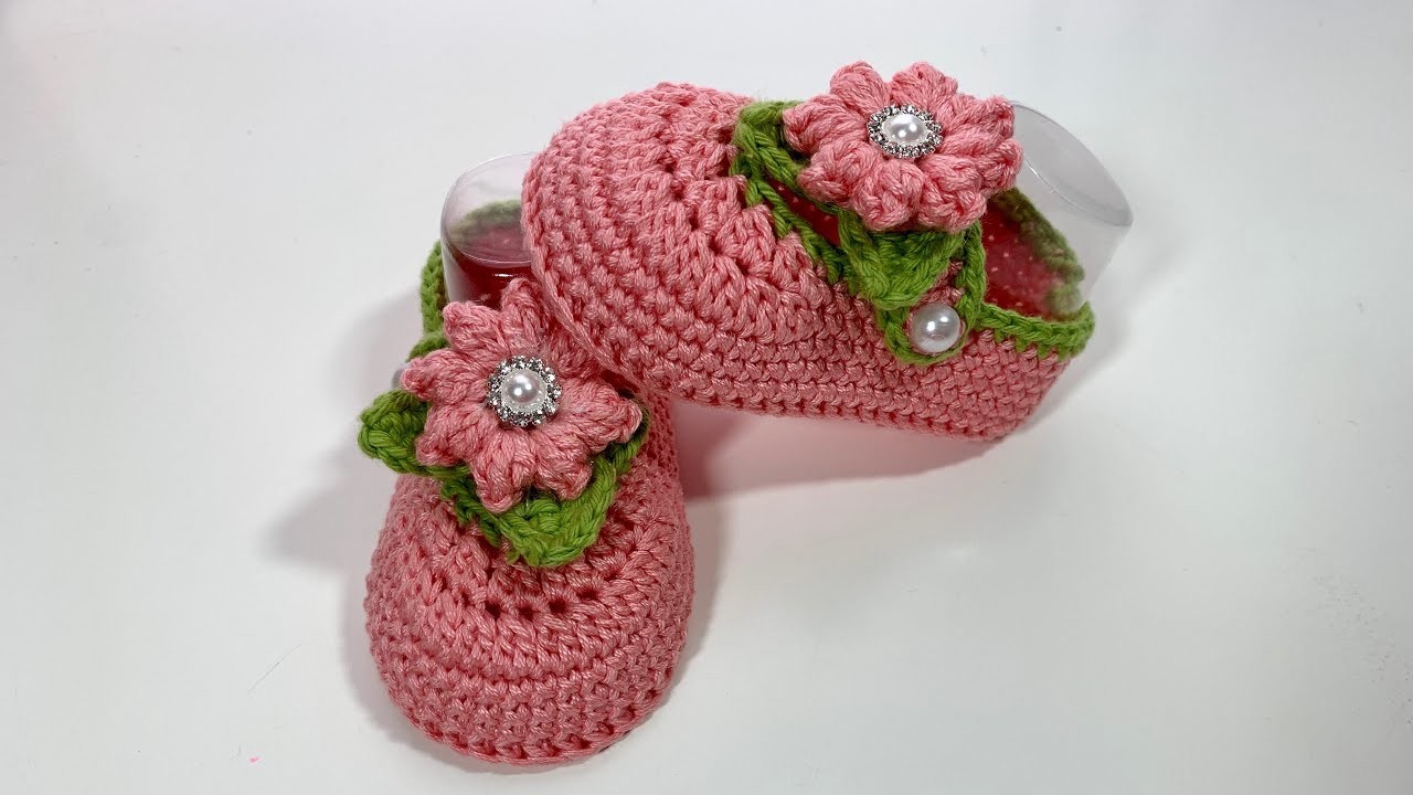 Zapato para bebe tejido a crochet | 3 a 6 meses | PASO A PASO. How to crochet baby shoes 3.6 months