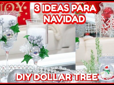 3 DIY DOLLAR TREE CHRISTMAS DECOR. IDEAS PARA DECORAR EN NAVIDAD 2019.  DECORACIÓN NAVIDEÑA