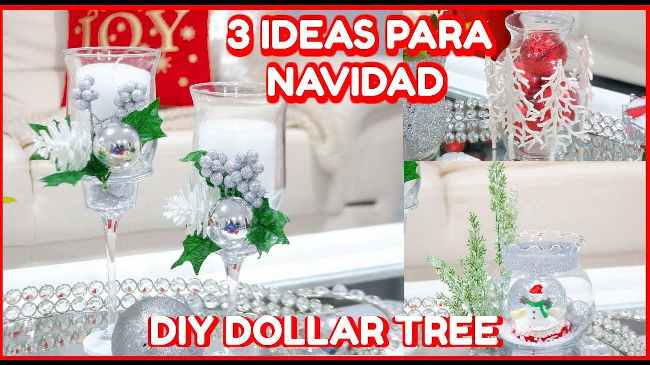 3 DIY DOLLAR TREE CHRISTMAS DECOR. IDEAS PARA DECORAR EN NAVIDAD 2019.  DECORACIÓN NAVIDEÑA