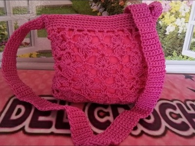 Bolso Con Flores Tejido a Crochet