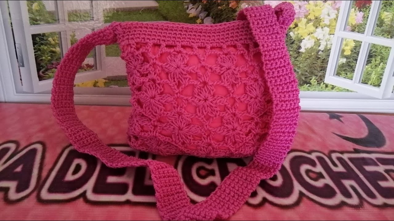 Bolso Con Flores Tejido a Crochet