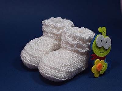 Botitas o peucos a crochet para bebe #crochet #ganchillo