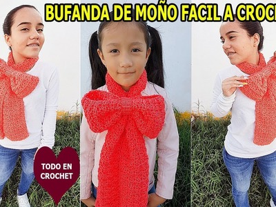 Bufanda facil para mujer y niñas tejido con punto fantasia a crochet