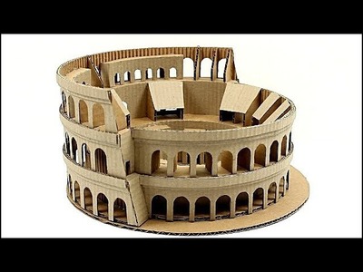 Cómo hacer el Coliseo Romano de cartón ( how to make the Rome Colosseum with cardboard )