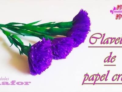 Como hacer flores de papel - un clavel de papel super facil - manualidades mafor