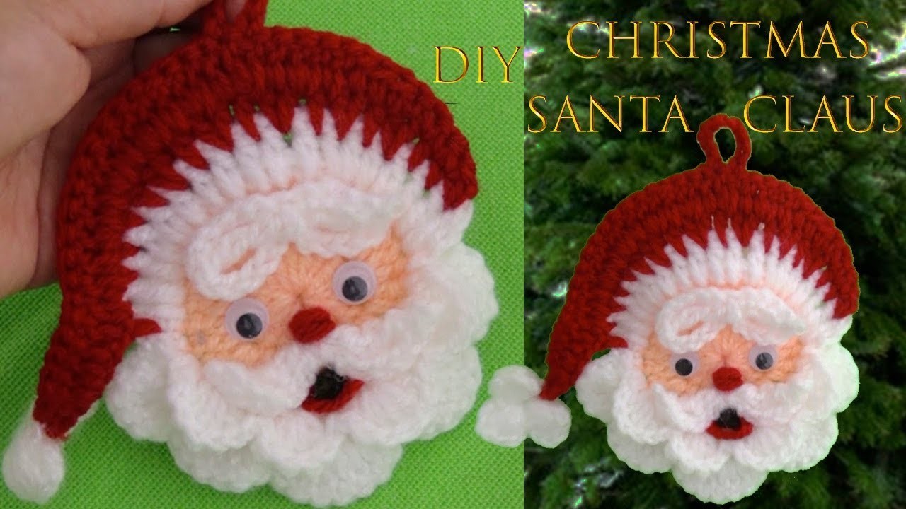 Como hacer Papa Noel a Crochet de Navidad ideas para decorar Tutorial navideño