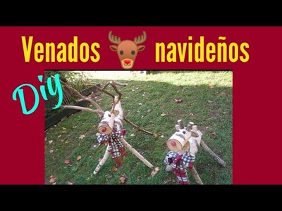 Como hacer renos de madera para la navidad.how to make a wooden Christmas reindeer