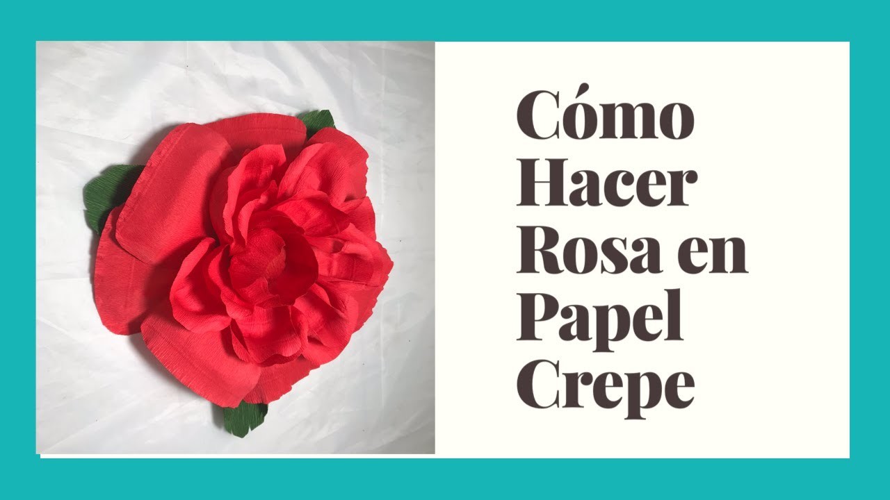 Como Hacer Rosa en Papel Crepe.rosas de papel crepe