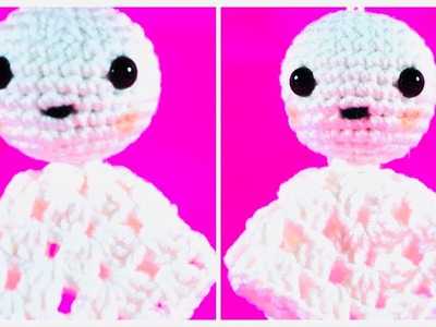 Como hacer un fantasma amigurumi.DIY crochet amigurumi ghost. #halloween #halloweencrafts #DIY
