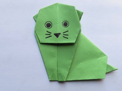 Como Hacer un GATO de Origami FÁCIL☺How to Make a Origami CAT
