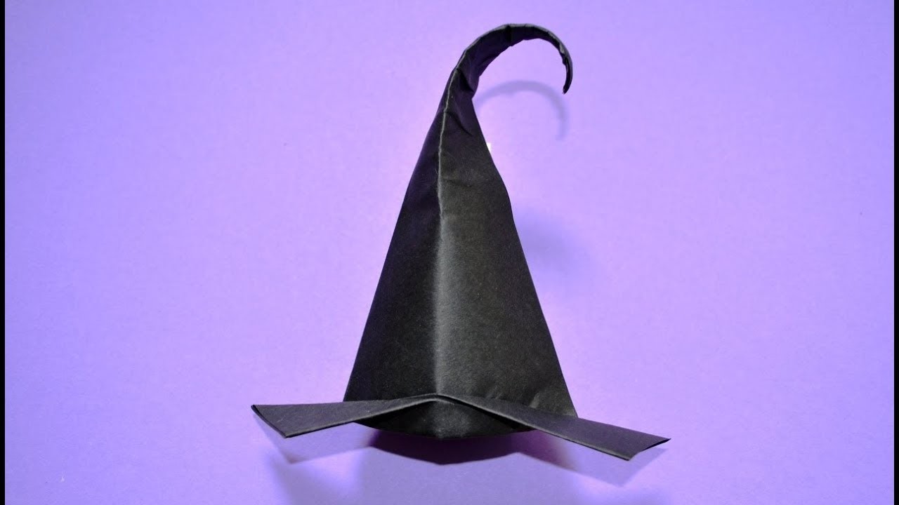 Como hacer un sombrero de bruja - origami