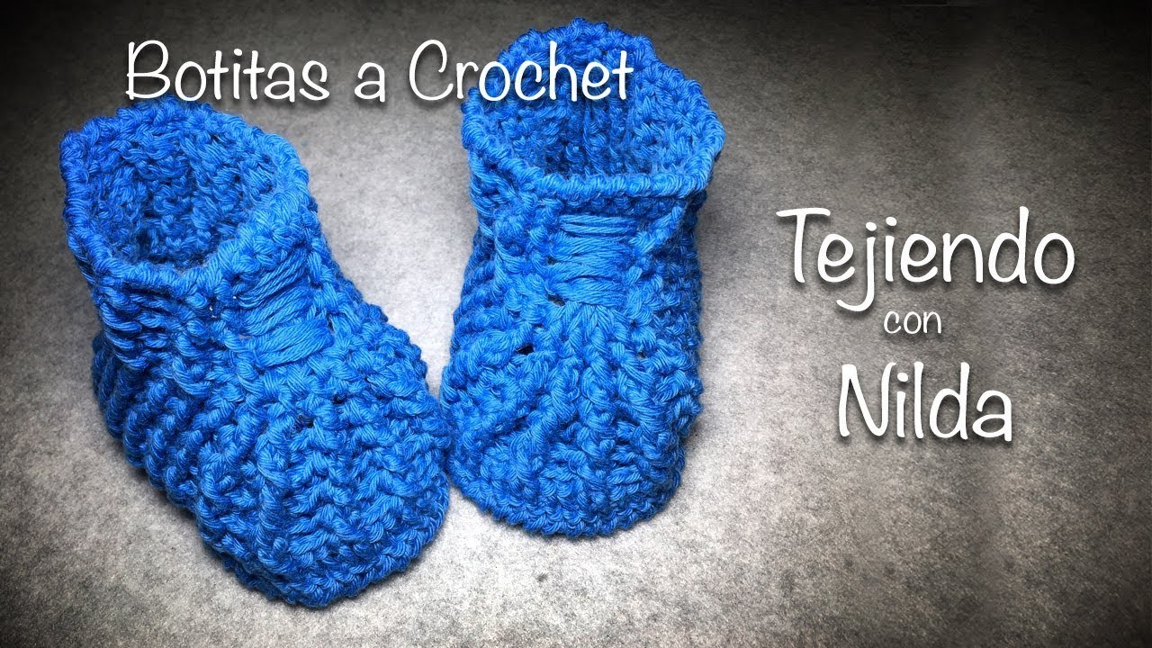 Como tejer zapatitos de bebé a crochet. How to knit baby shoes (crochet)