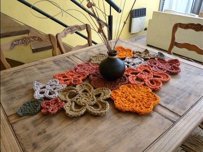 Crochet con Trapillo - Tutorial Camino de Mesa Flores P.1 | Las Totoras Alfombras