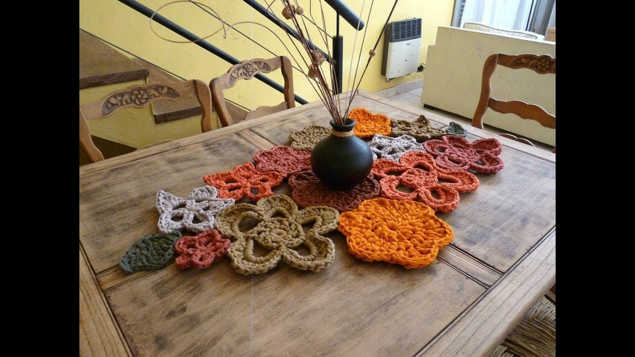 Crochet con Trapillo - Tutorial Camino de Mesa Flores P.1 | Las Totoras Alfombras