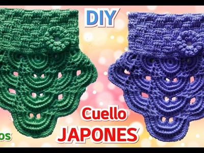 Cuello japones tejido a crochet Paso A Paso* fácil y rápido