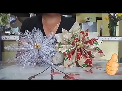 DIY- 2 ideas de flores navideñas #flores navideñas