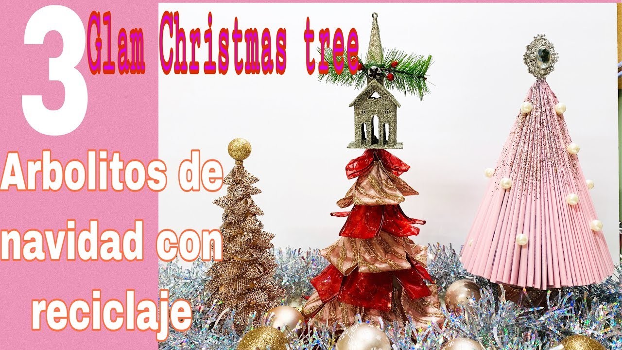 DIY.ARBOLITOS NAVIDEÑOS. CHRISTMAS TREE IDEAS.DECORACIONES NAVIDEÑAS CON POCO DINERO