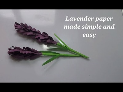 DIY How to make Beautiful lavender paper flowers | simple and easy