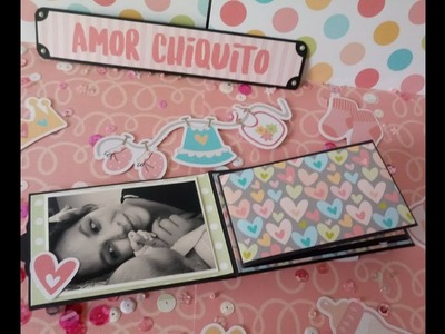 DIY itty bitty tiny mini Album una hoja de 12x12 Scrapbook tutorial