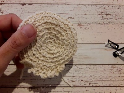Esponjita exfoliante tejida al crochet.