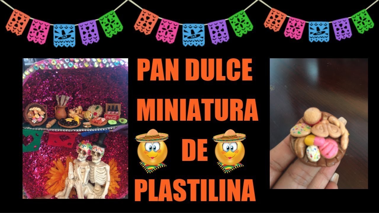PAN DULCE MINIATURA DE PLASTILINA | POLYMER CLAY SWEET MEXICAN BREAD