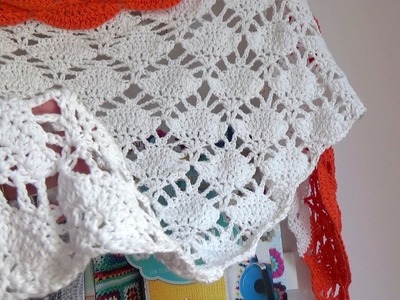 Patrón de Chal  triangular ganchillo fácil | chal crochet