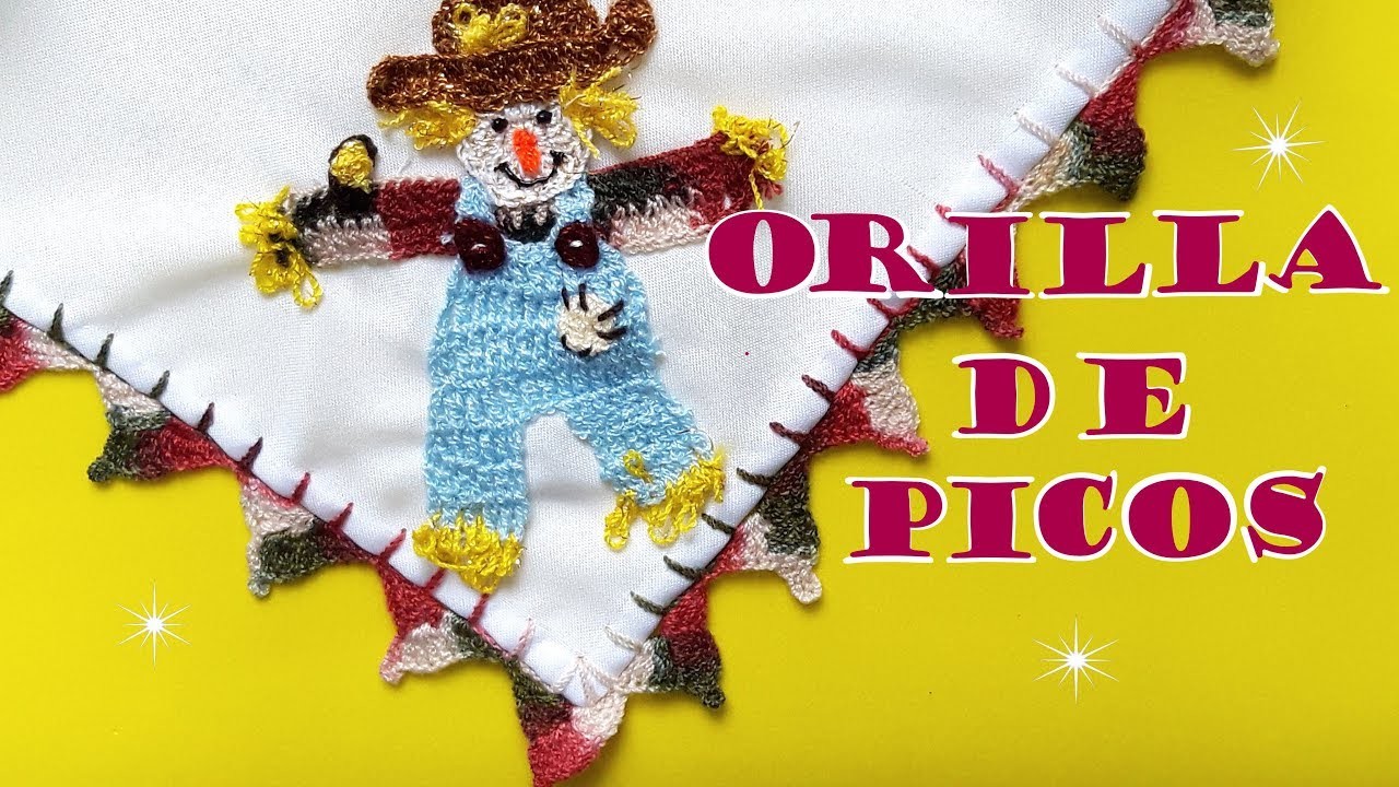 Puntilla de Picos a Crochet muy Fácil  ????????
