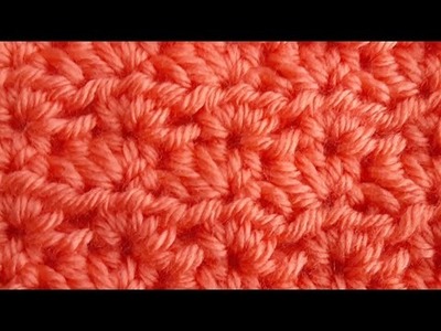 Punto De Abanicos Enanos Para Bufanda A Crochet