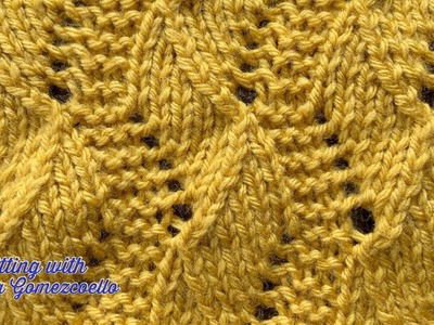 TEJIDOS A DOS AGUJAS: 65- Calados en Relieve. KNITTING WITH TWO NEEDLES: Embossed Lace