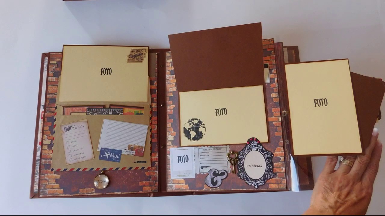 Travel scrapbook album woman version