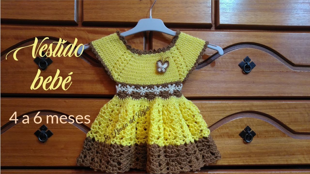 Vestido bebe a crochet tutorial paso a paso (Corregido). Parte 1 de 2. tığ işi bebek elbisesi
