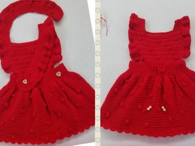 Vestidos tejido a crochet para bebé (3-6 )Meses