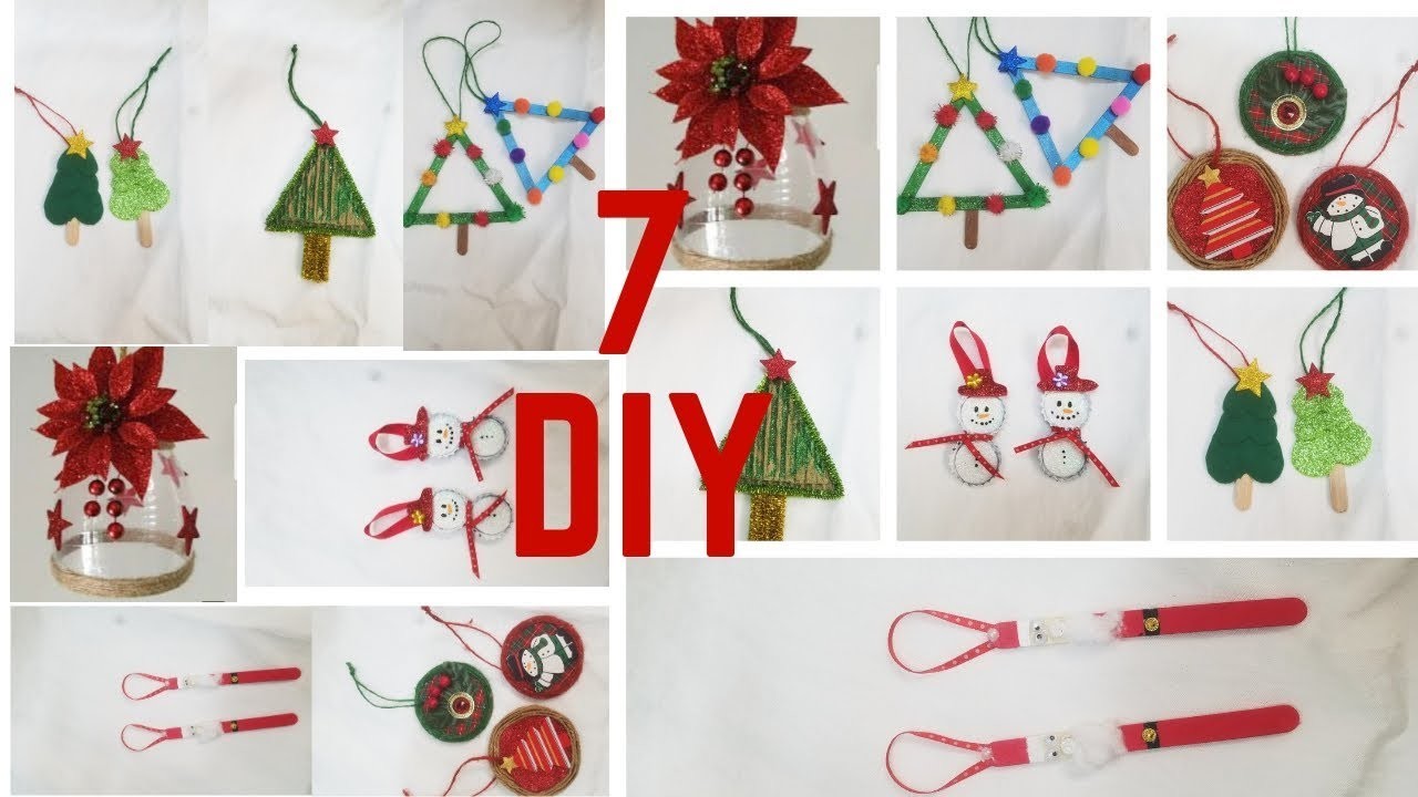 7 Decoración Navideña 2019 - Adornos para el Arbol de Navidad - 7 Christmas tree Decorations DIY