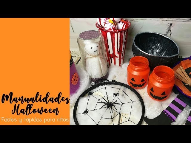 7 MANUALIDADES de HALLOWEEN ???? muy FÁCILES para hacer con NIÑOS || Craft & Roll