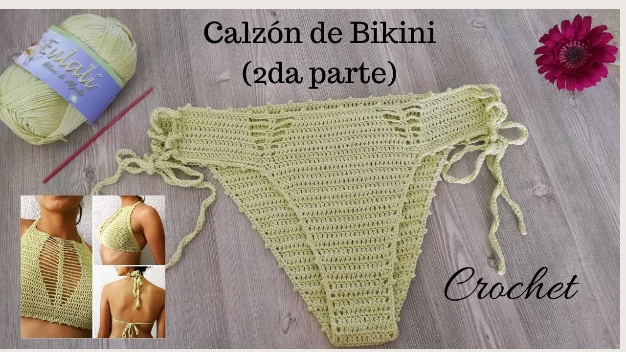#bikinibottom CALZON DE BIKINI  (2da parte). Traje de Baño Tejido a Crochet