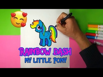 Como dibujar y colorear a My little Pony * - Rainbow Dash