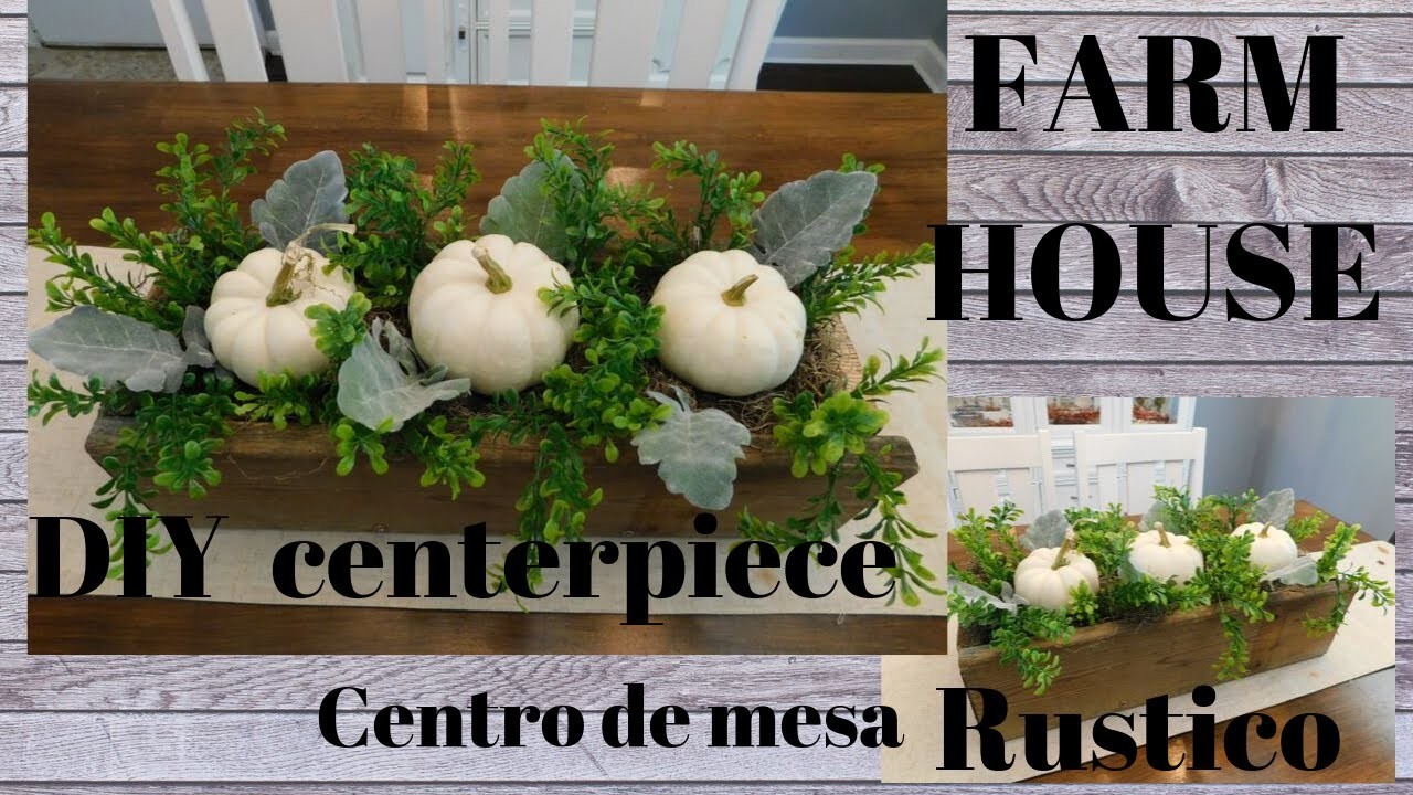 Como hacer un centro de mesa rustico. manualidades para otoño. farmhouse centerpiece ideas