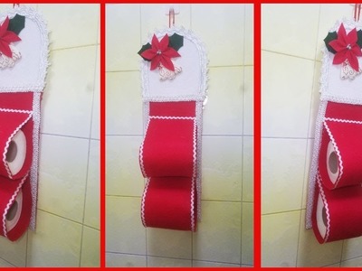 Decoración Navideña 2019 para el Baño - Christmas Decorations ideas - Porta Papel Higiénico Navideño