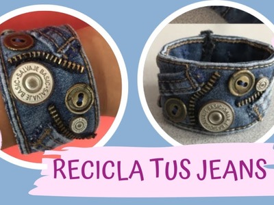 DIY pulsera con jeans reciclados | Ideas con jeans????