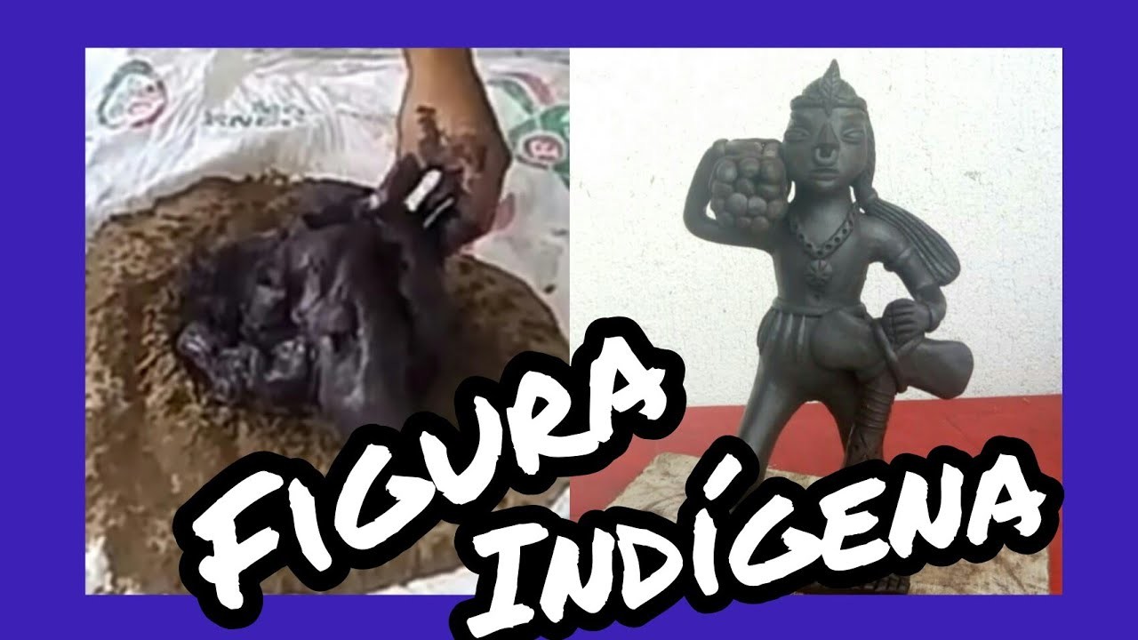 Figuras de barro: indio leñador - diy, manualidades, alfarería, arcilla