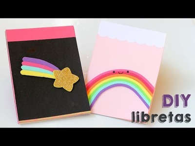 Haz tu propia libreta arcoíris con hojas de colores - Manualidades fáciles