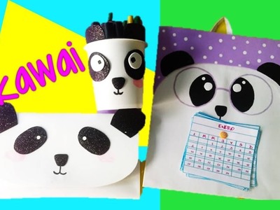IDEAS.MANUALIDADES KAWAI DE PANDA.RECICLAJE