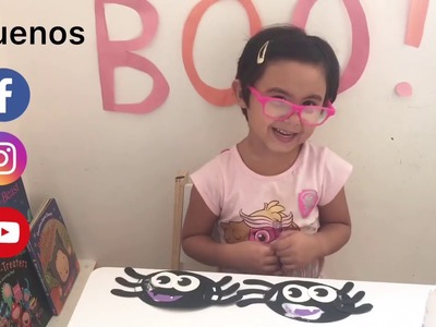 Manualidades para niños. arañitas de foaming.Actividades de Halloween para niños