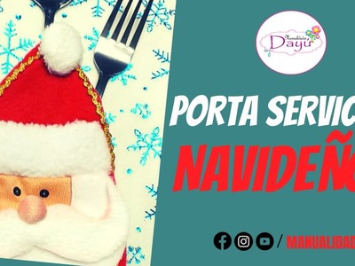 Porta Cubiertos Navideños - Decoraciones Navideñas - Manualidades Navideños 2019 - santa claus