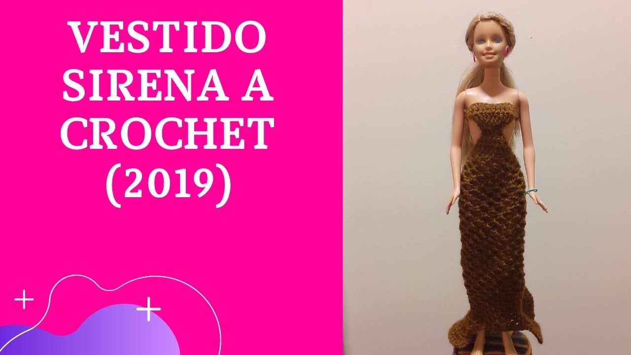 Ropa para barbie a crochet paso a paso (2019)#sirena