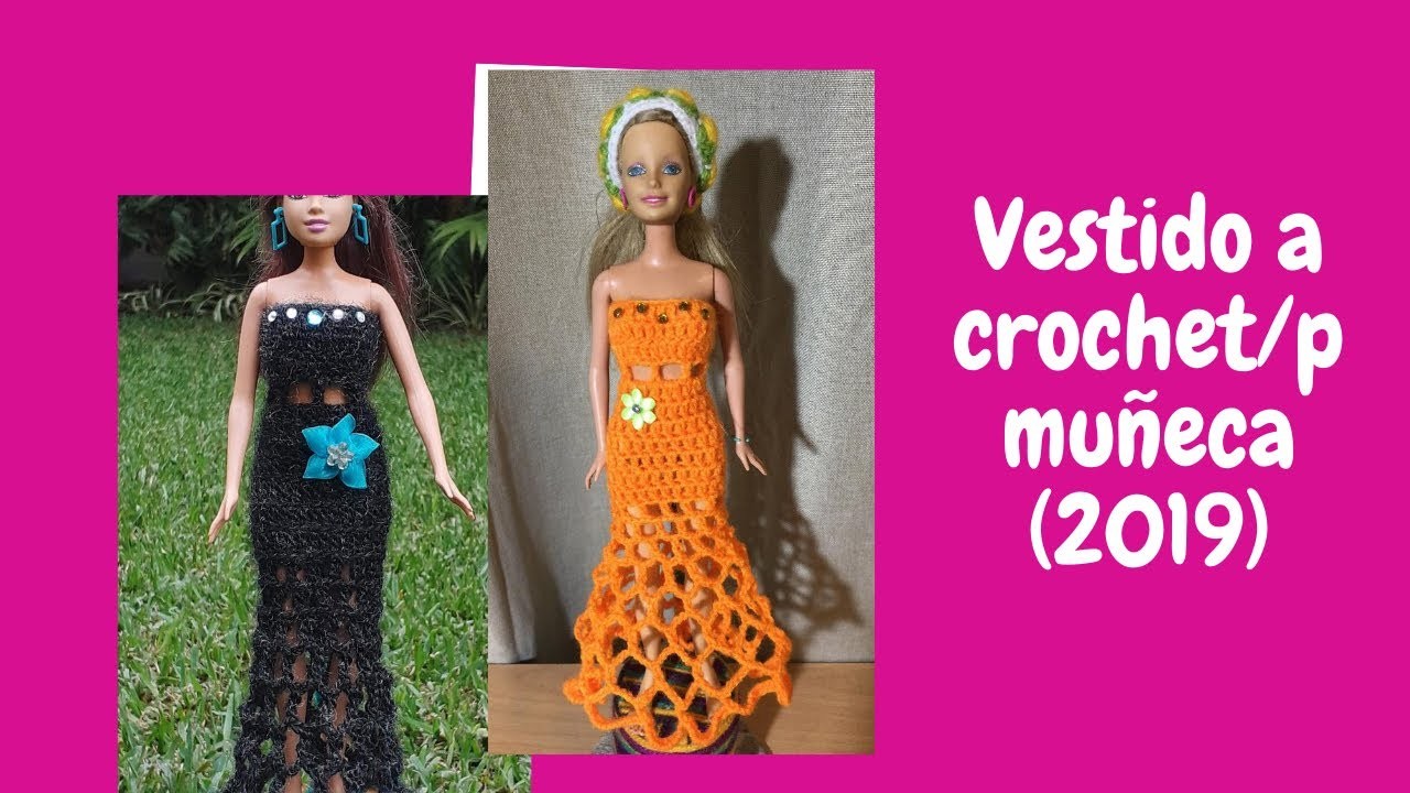 Ropa para barbie a crochet paso a paso (2019) #vestido