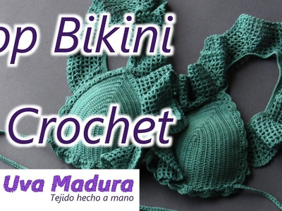 Top Bikini tejido a Crochet Ganchillo Paso a Paso Uva Madura Crochet