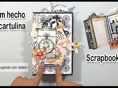 (Video #1) Como hacer un album bolsas de papel, scrapbooking, Manualidades con papel,album Laura