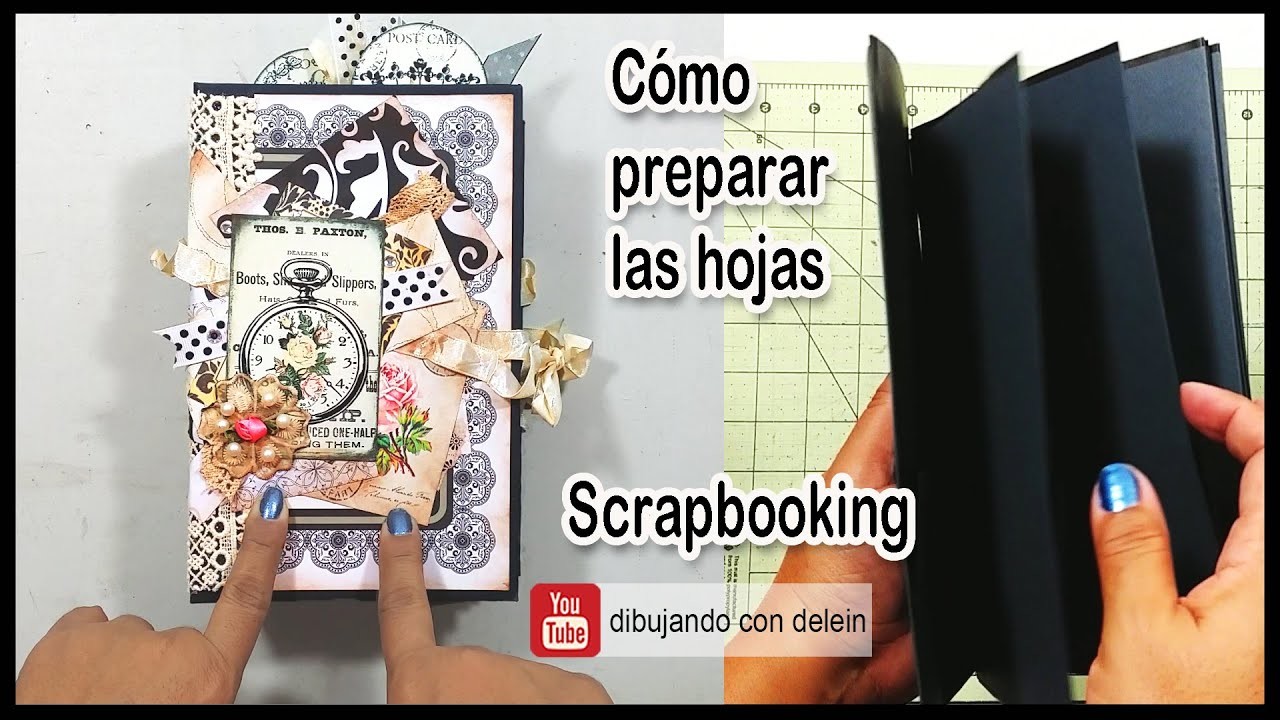 Video #2 Como hacer un album bolsas de papel, scrapbooking, Manualidades con papel,album Laura