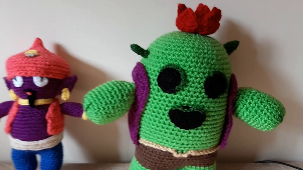 Amigurumi genio y cactus Brawl Stars